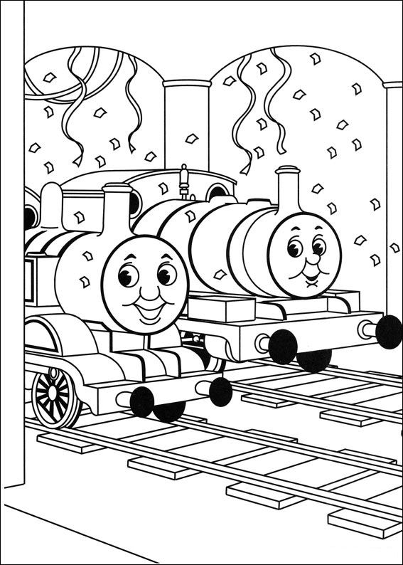 Plansa de colorat cu Trenuletul Thomas 5 45